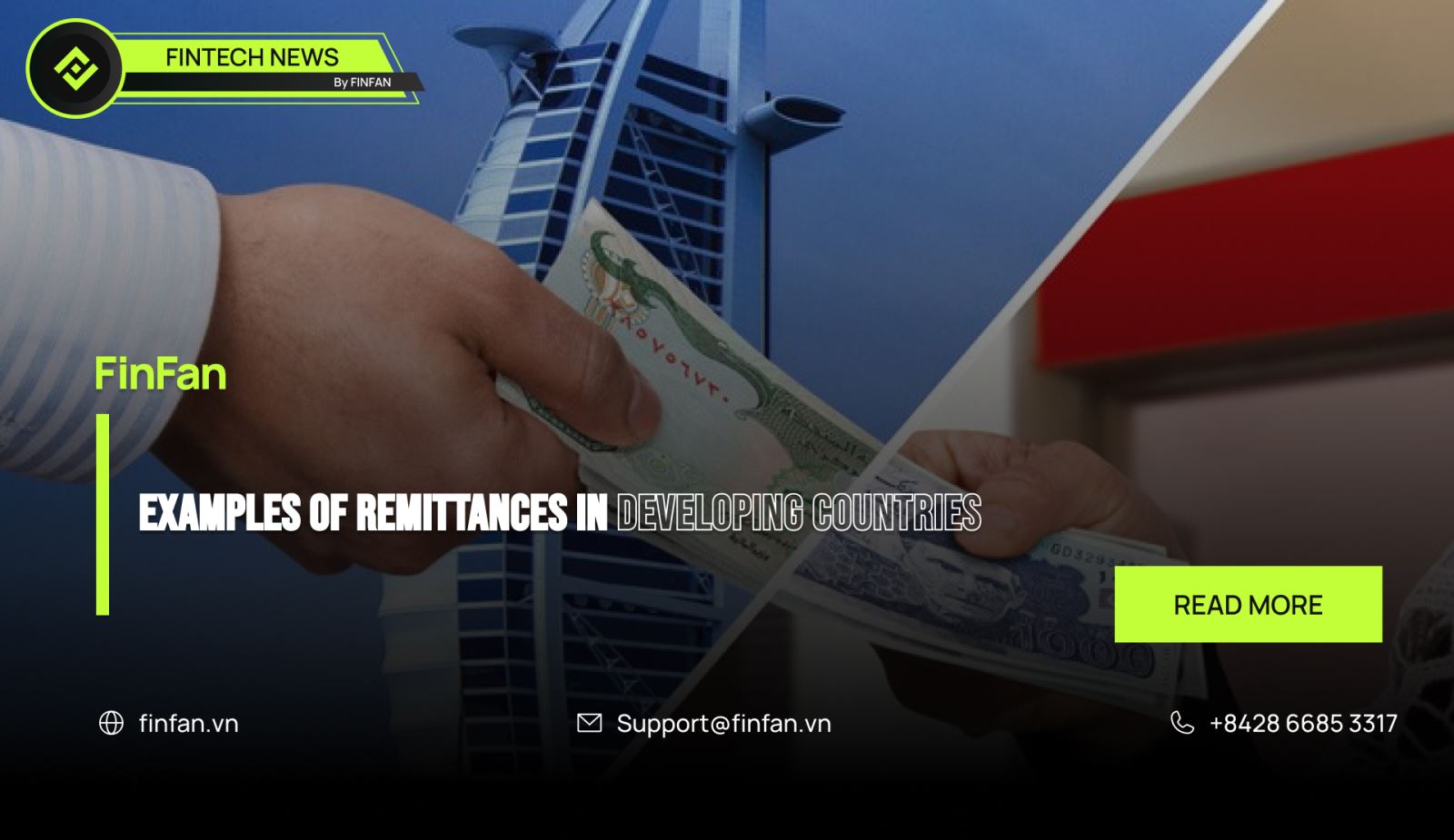 Examples of remittances in developing countries
