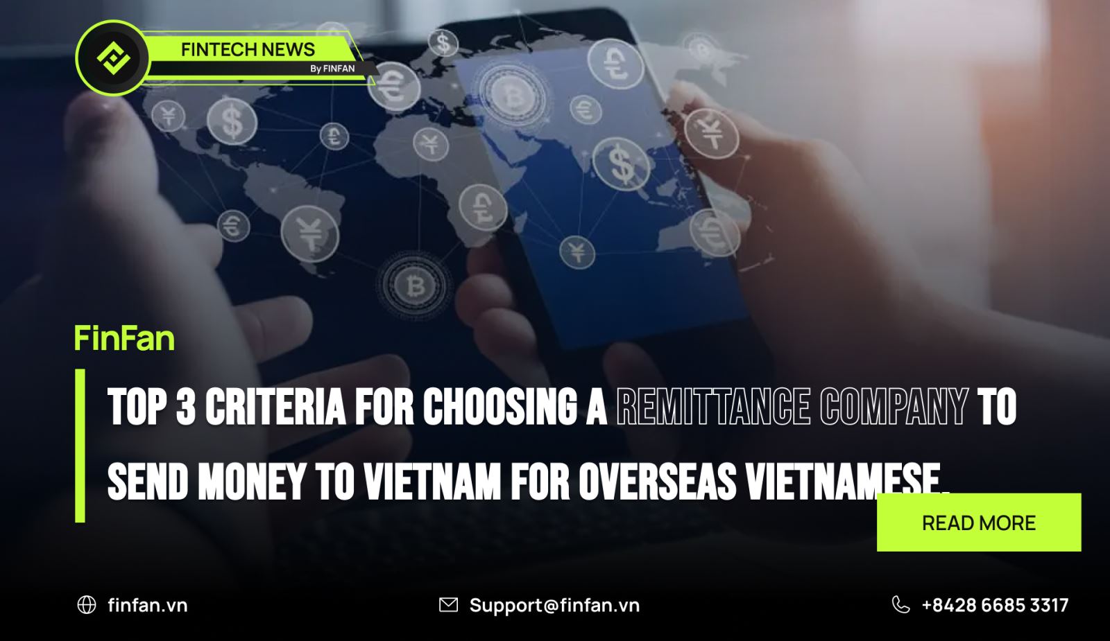 Top 3 criteria for choosing a company to send money to Vietnam for overseas Vietnamese.
